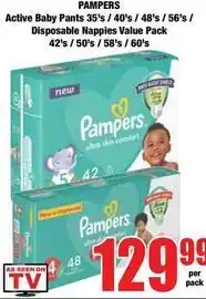Boxer Pampers - active baby pants / disposable nappies value pack offer