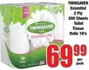 Boxer Twinsaver - essential 2 ply toilet tissue rolls offer