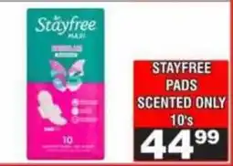 Advance Cash n Carry Stayfree Pads Scented offer