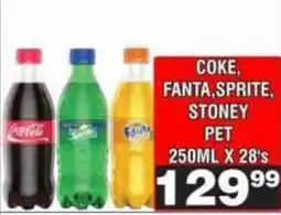Advance Cash n Carry Coke, Fanta, Sprite, Stoney PET offer