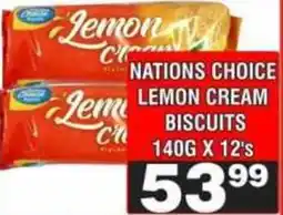 Advance Cash n Carry Nations Choice Lemon Cream Biscuits offer