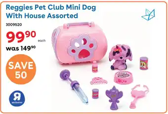 Reggies Pet Club Mini Dog With House Assorted