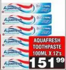 Advance Cash n Carry AQUAFRESH TOOTHPASTE offer