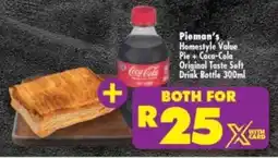 Shoprite Pieman's Homestyle Value Pie + Coca-Cola Original Taste Soft Drink Bottle offer