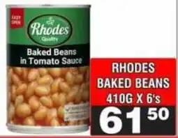 Advance Cash n Carry Rhodes Baked Beans in Tomato Sauce offer