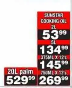 Advance Cash n Carry SUNSTAR COOKING OIL offer