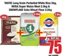 Boxer Tastic - long grain parboiled white rice & super maize meal & cake wheat flour offer