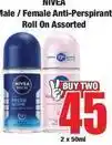Boxer Nivea - male / female anti-perspirant roll on assorted offer