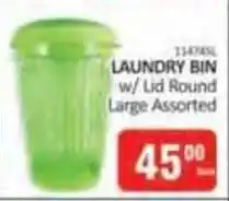 KitKat Cash and Carry LAUNDRY BIN w/ Lid Round Large Assorted offer