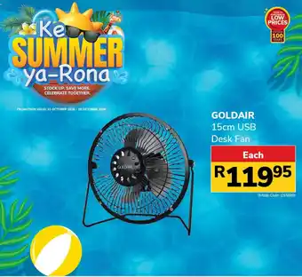 Goldair 15cm USB Desk Fan