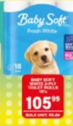 Giant Hyper Baby Soft Fresh White Toilet Rolls offer