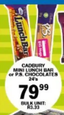 Giant Hyper Cadbury Mini Lunch Bar or P.S. Chocolates offer