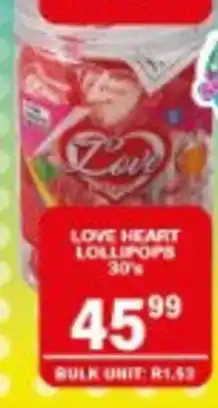 Giant Hyper Love Heart Lollipops offer