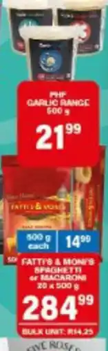 Giant Hyper FATTI'S & MONI'S SPAGHETTI or MACARONI offer