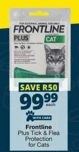 Checkers Frontline Plus Tick & Flea Protection for Cats offer