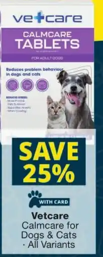 Checkers Vetcare Calmcare for Dogs & Cats offer