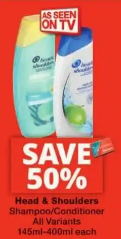 Checkers Head & Shoulders Shampoo/Conditioner offer