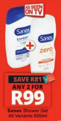 Checkers Sanex Shower Gel offer