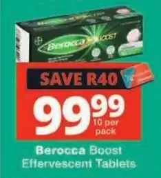 Checkers Berocca Boost Effervescent Tablets offer