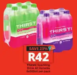 Checkers Thirsti Sparkling Drink offer
