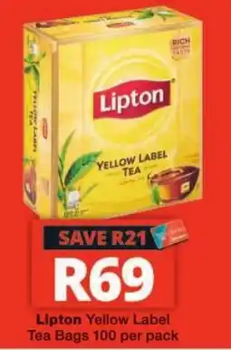 Checkers Lipton Yellow Label Tea offer