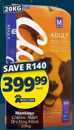 Checkers Montego Classic Adult Dry Dog Food offer