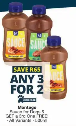 Checkers Montego Sauce for Dogs offer
