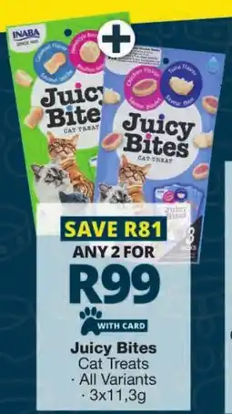 Checkers Juicy Bites Cat Treats offer