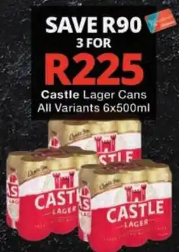 Checkers Castle Lager Cans offer