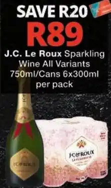 Checkers J.C. Le Roux Sparkling Wine All Variants offer