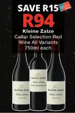 Checkers Kleine Zalze Cellar Selection Red Wine offer