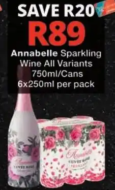 Checkers Annabelle Sparkling Wine All Variants offer