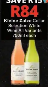 Checkers Kleine Zalze Cellar Selection White Wine offer