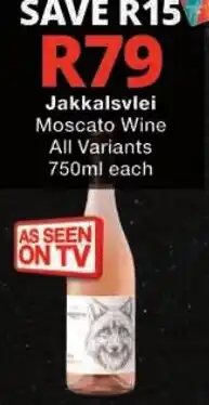 Checkers Jakkalsvlei Moscato Wine offer