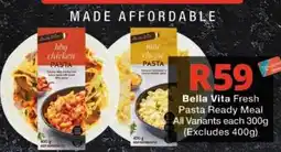 Checkers Bella Vita Fresh Pasta Ready Meal offer