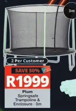 Checkers Plum Springsafe Trampoline & Enclosure offer