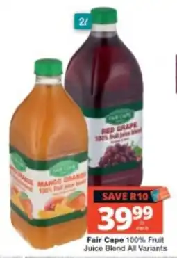 Checkers Fair Cape 100% Fruit Juice Blend offer