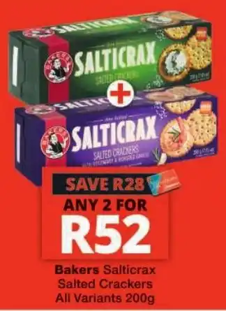 Checkers Bakers Salticrax Salted Crackers offer