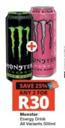 Checkers Monster Energy Drink offer