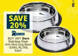 Checkers Daro Stainless Steel Anti-Skid Dog Bowl offer