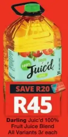 Checkers Darling Juic'd 100% Fruit Juice Blend offer