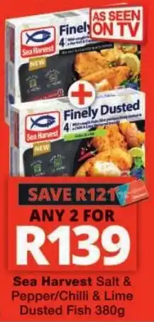 Checkers Sea Harvest Salt & Pepper/Chilli & Lime Dusted Fish offer
