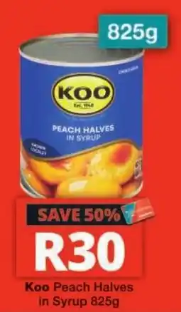 Checkers Koo Peach Halves in Syrup offer