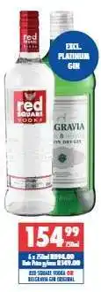 Ultra Liquors Red Square Vodka or Belgravia Gin Original offer