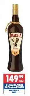 Ultra Liquors AMARULA Cream Liqueur offer