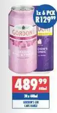 Ultra Liquors GORDON'S GIN CANS RANGE offer
