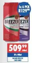 Ultra Liquors BACARDI BREEZER CANS RANGE offer