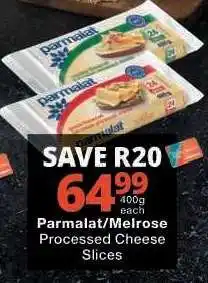 Checkers PARMALAT/MELROSE PROCESSED CHEESE SLICES offer