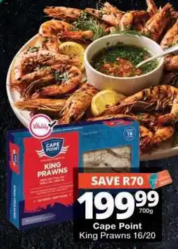 Checkers Cape Point King Prawns 16/20 offer