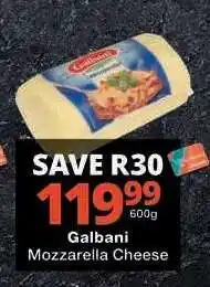 Checkers Galbani Mozzarella Cheese offer